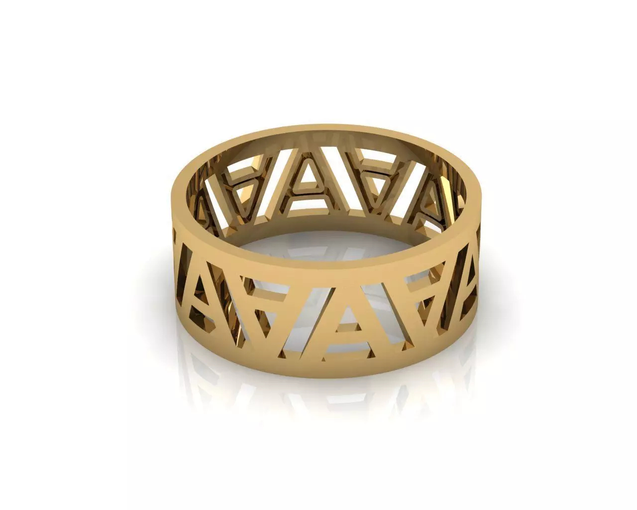 ANILLO LETRA A 3D model