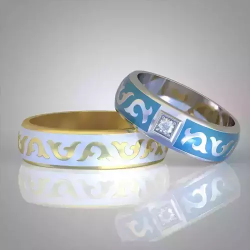 Diamond ring 0488 3D printable model10