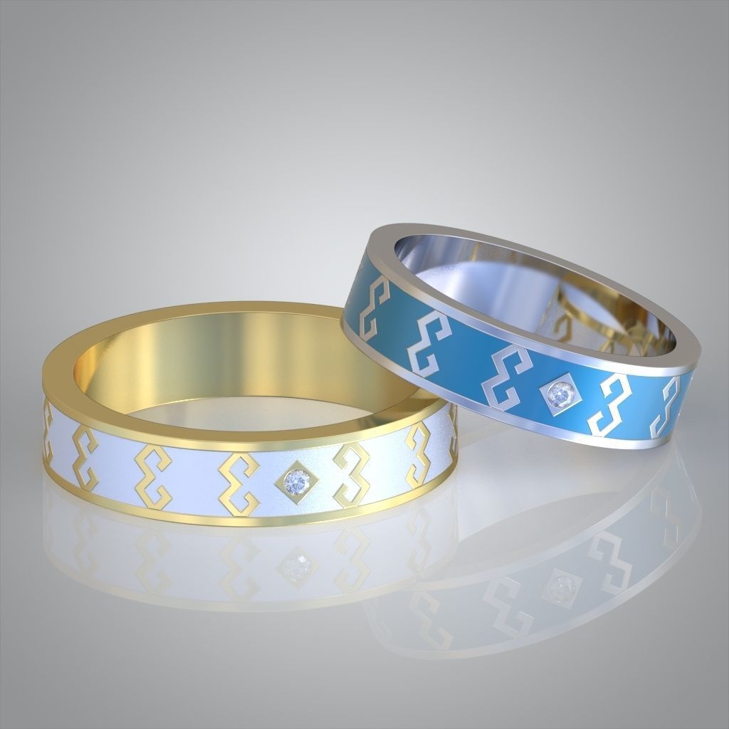 Diamond ring 0489 3D printable model 10 3D print model_2