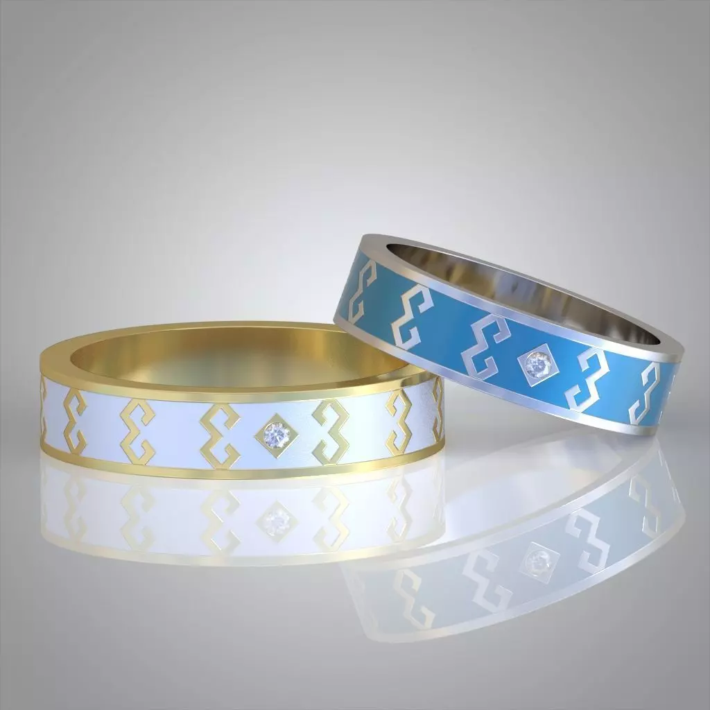 Diamond ring 0489 3D printable model 10 3D print model_0