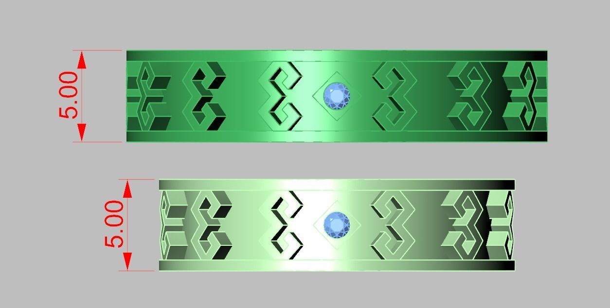 Diamond ring 0489 3D printable model 10 3D print model_15