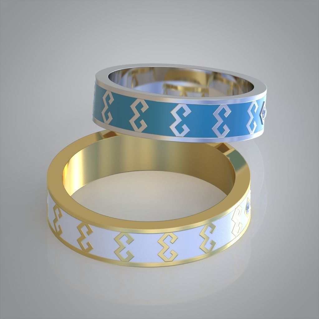 Diamond ring 0489 3D printable model 10 3D print model_4