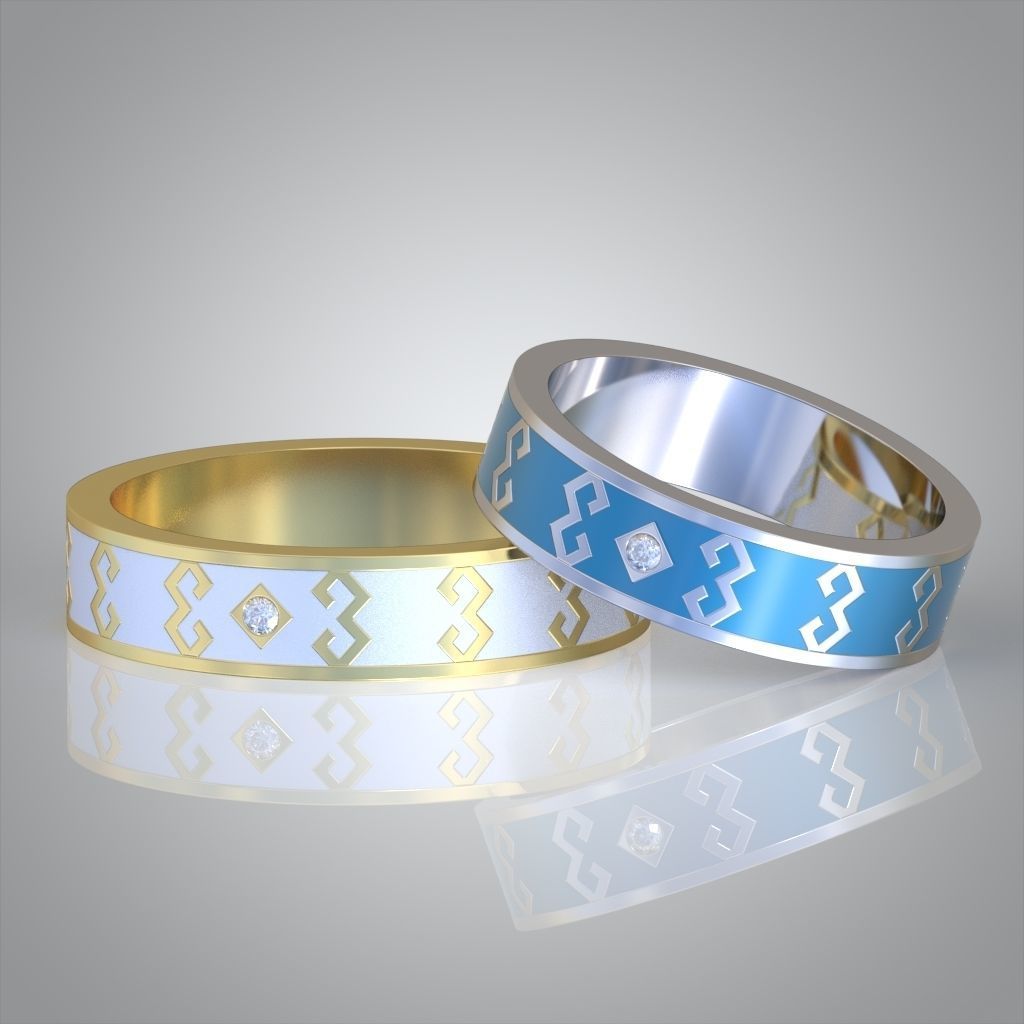 Diamond ring 0489 3D printable model 10 3D print model_1