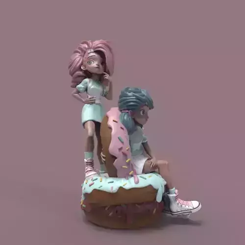 Sweet Sisters 3D print model