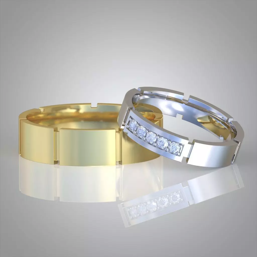 Diamond ring 0492 3D printable model Free 3D print model