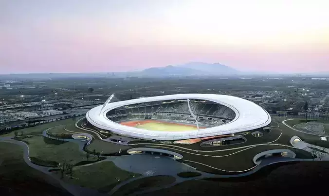 Quzhuo Stadium 3D model Quzhuo Stadium 3D model