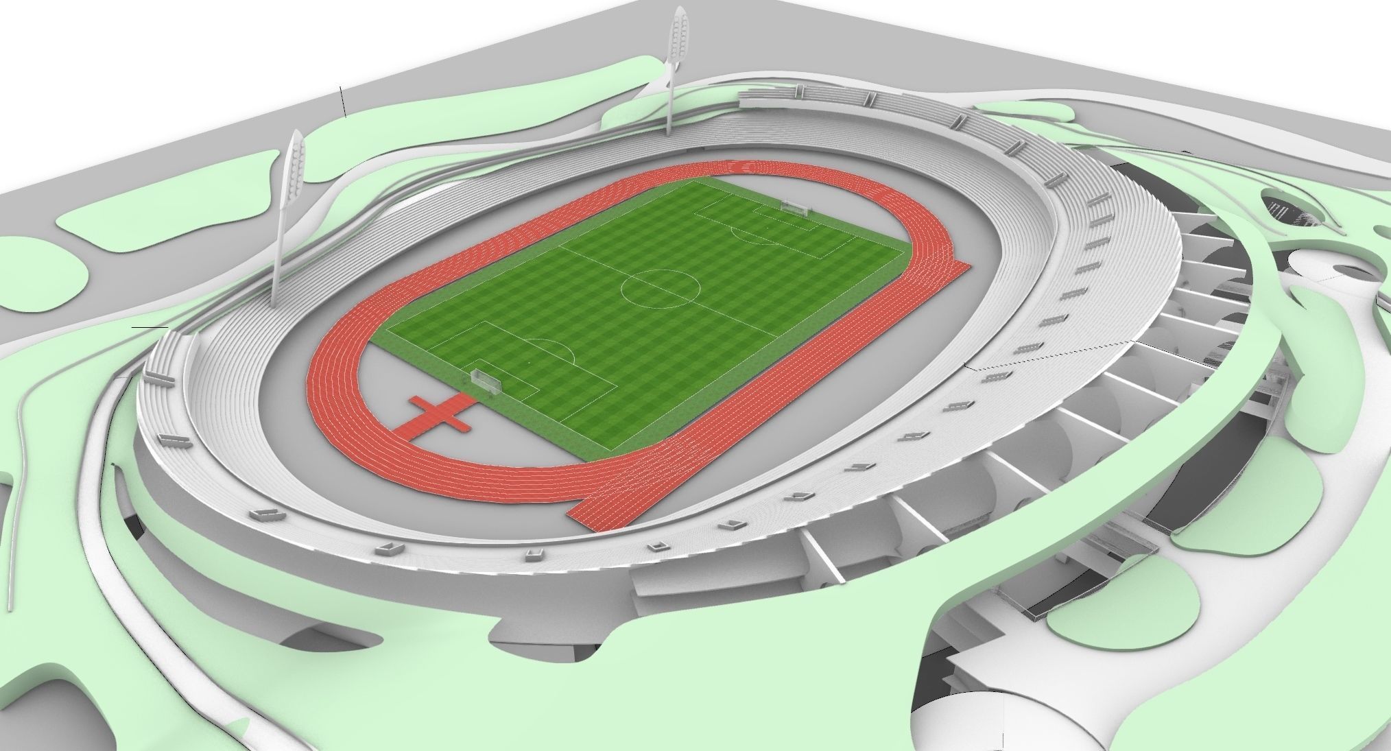 Quzhuo Stadium 3D model_11