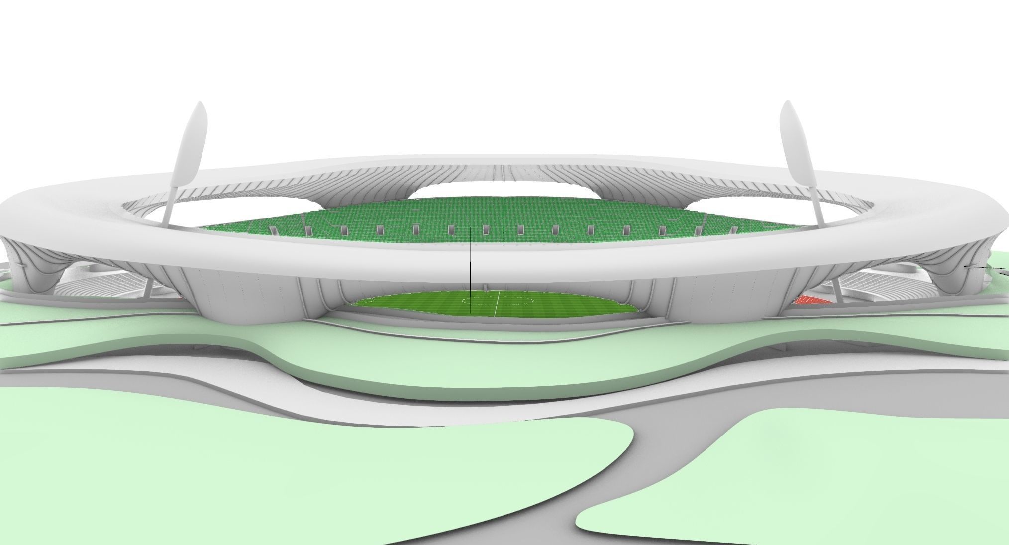 Quzhuo Stadium 3D model_7