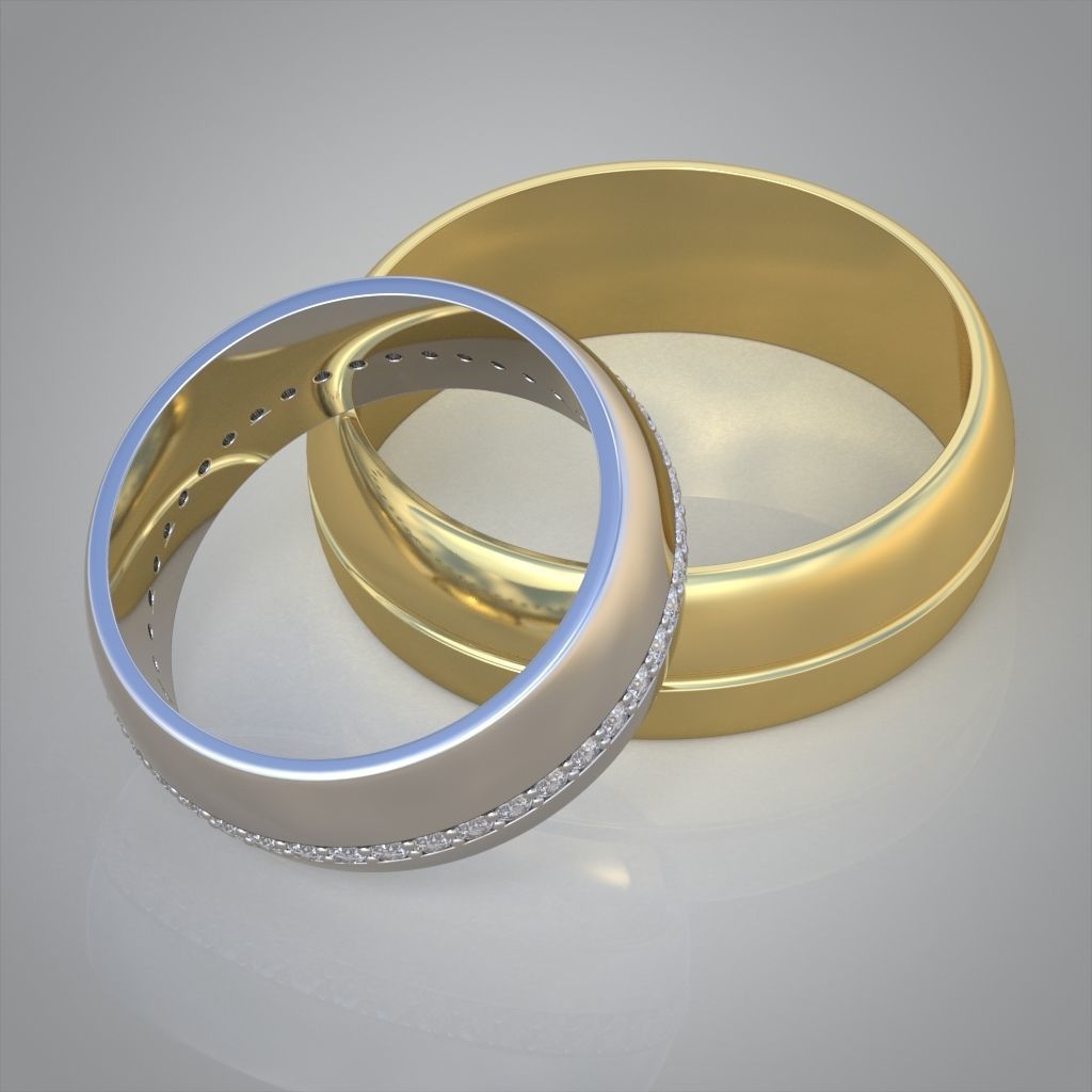 Diamond ring 0494 3D printable model  3D print model_10