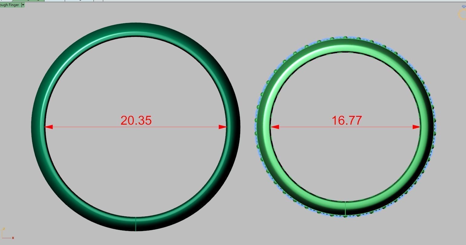 Diamond ring 0494 3D printable model  3D print model_15
