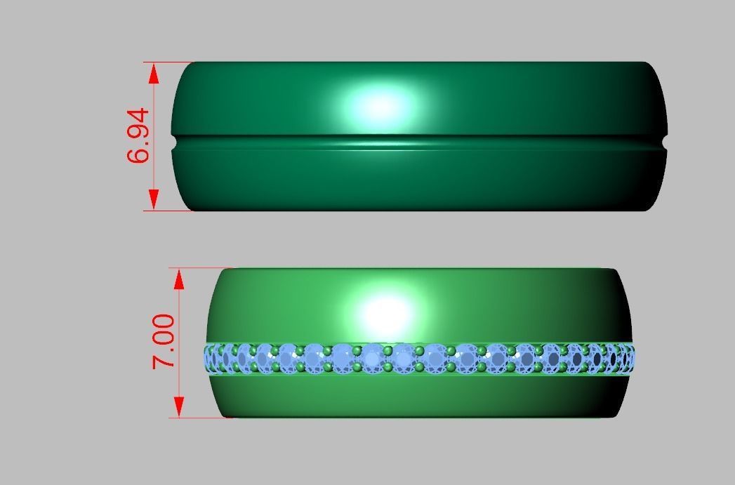 Diamond ring 0494 3D printable model  3D print model_17