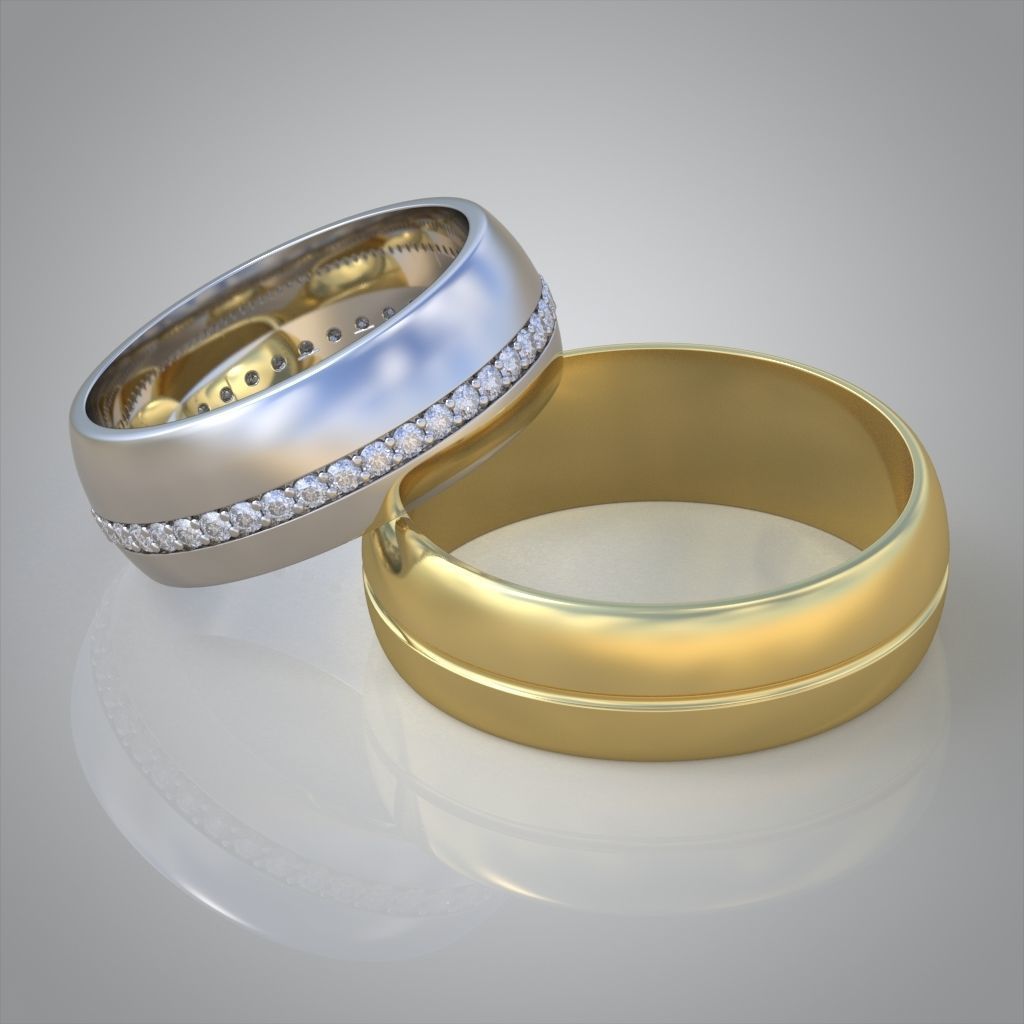 Diamond ring 0494 3D printable model  3D print model_7