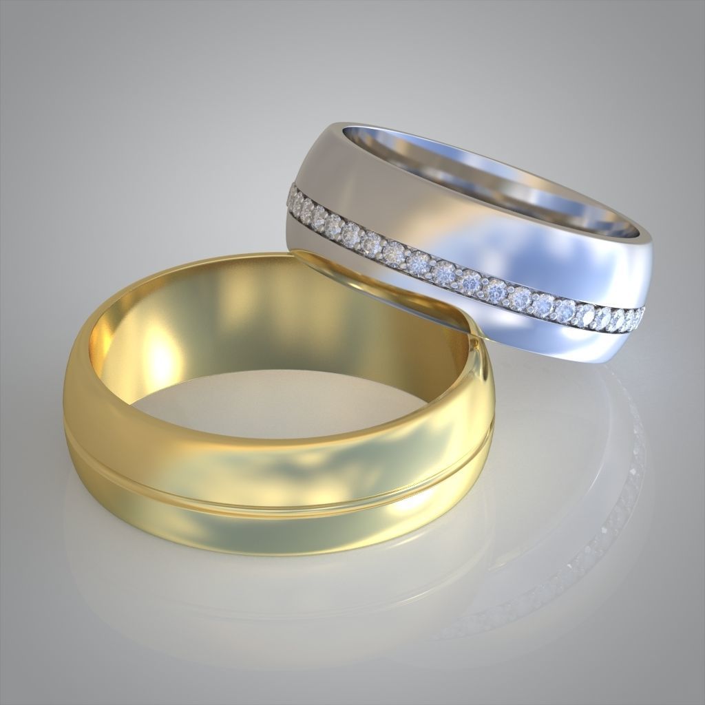 Diamond ring 0494 3D printable model  3D print model_4
