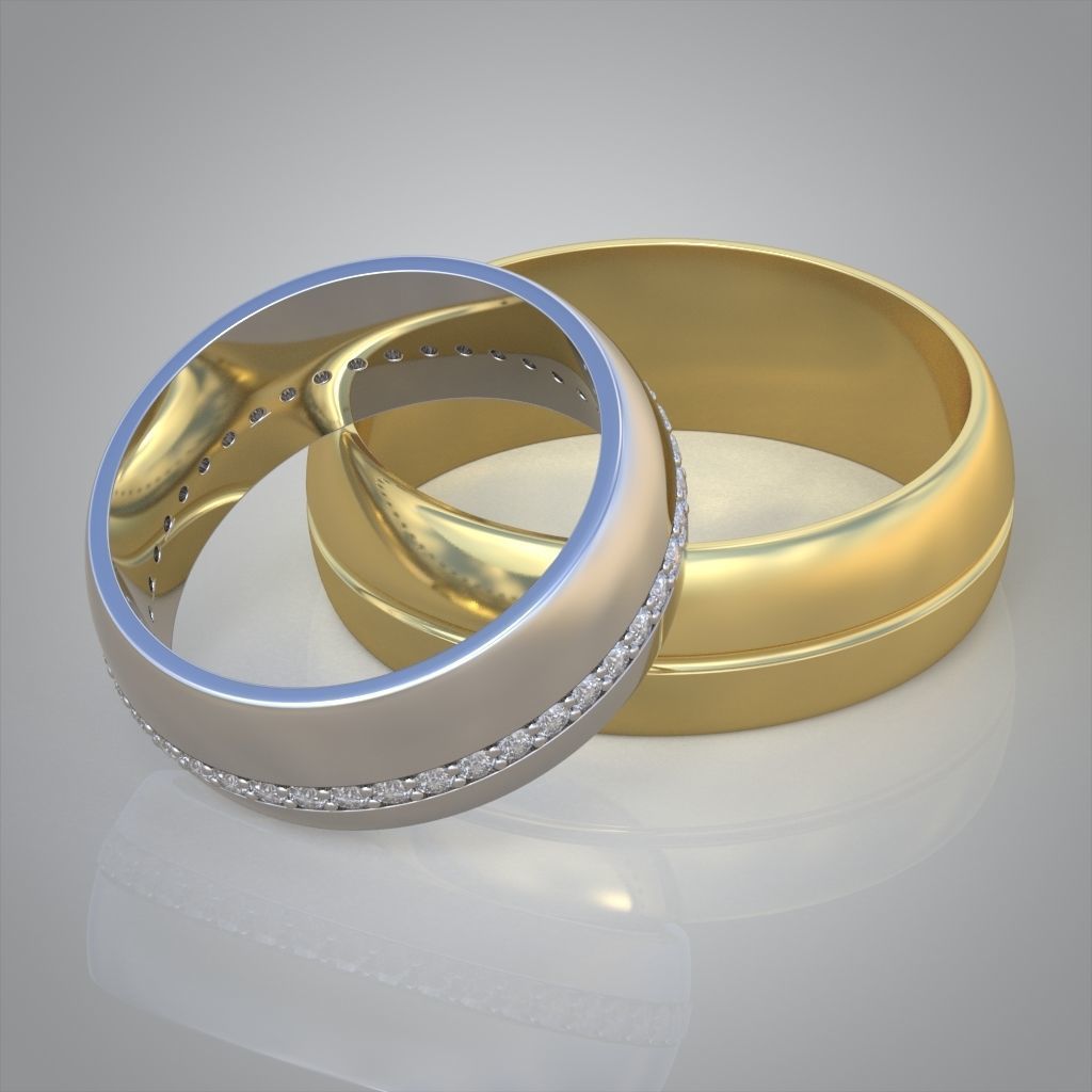 Diamond ring 0494 3D printable model  3D print model_9