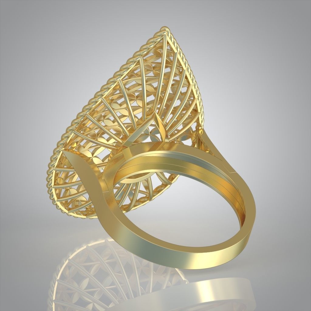 Diamond ring 0497 3D printable model 3D print model_11