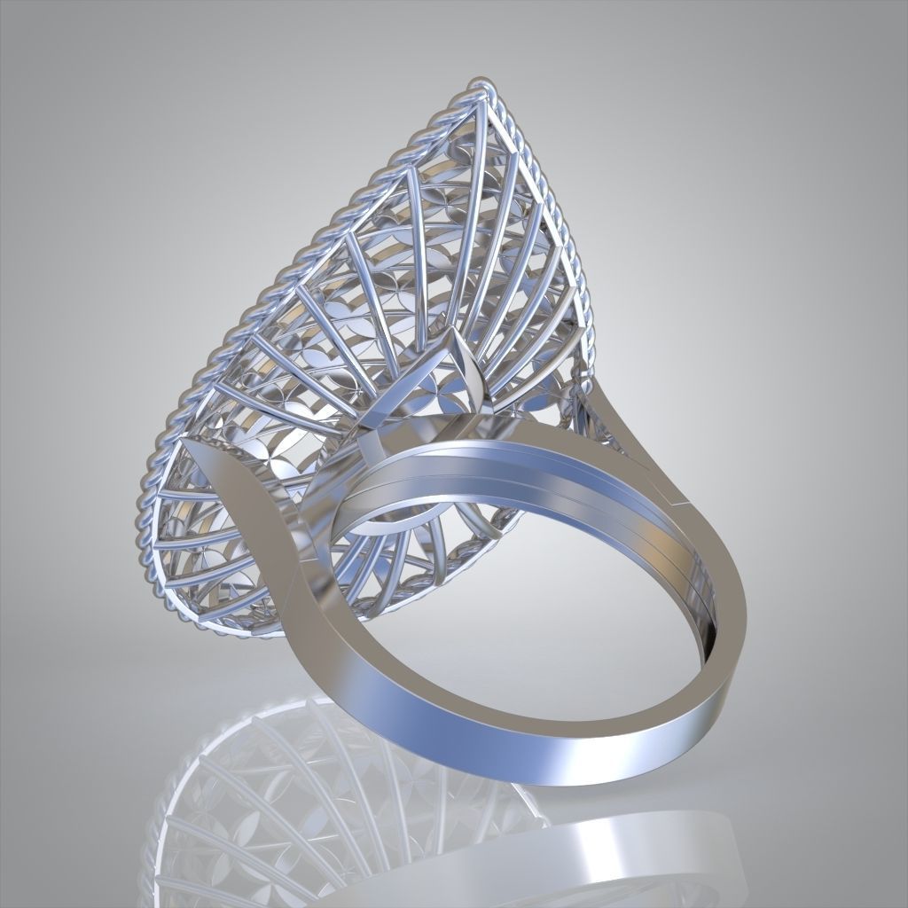 Diamond ring 0497 3D printable model 3D print model_10