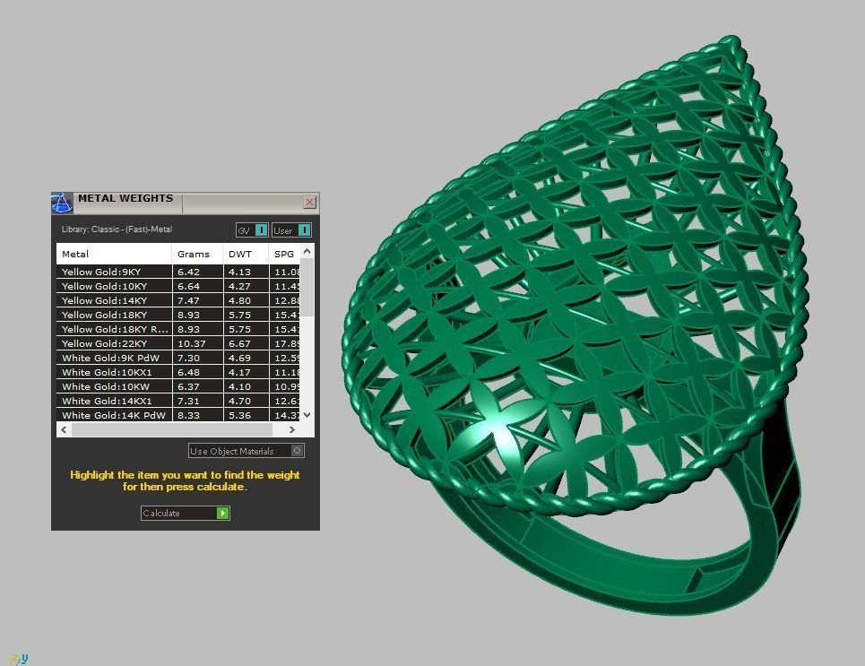 Diamond ring 0497 3D printable model 3D print model_16