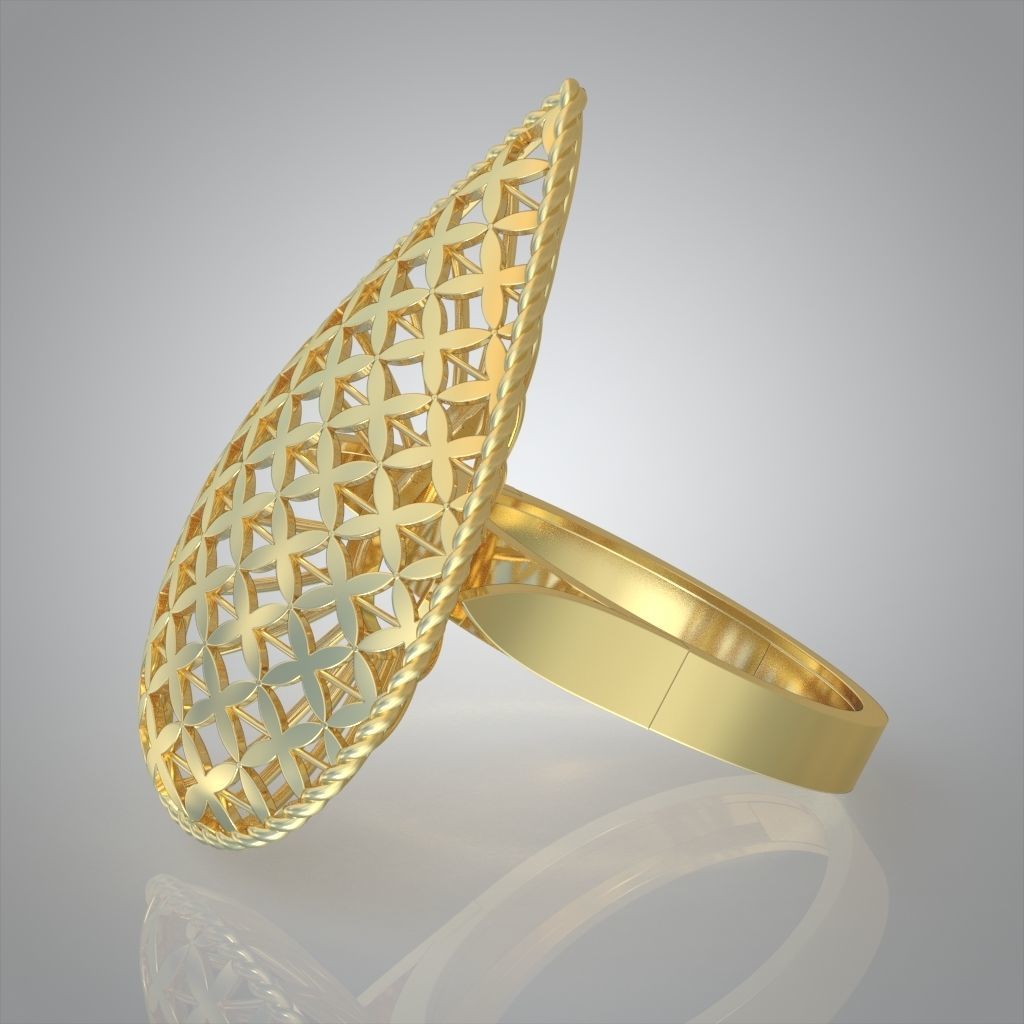 Diamond ring 0497 3D printable model 3D print model_8