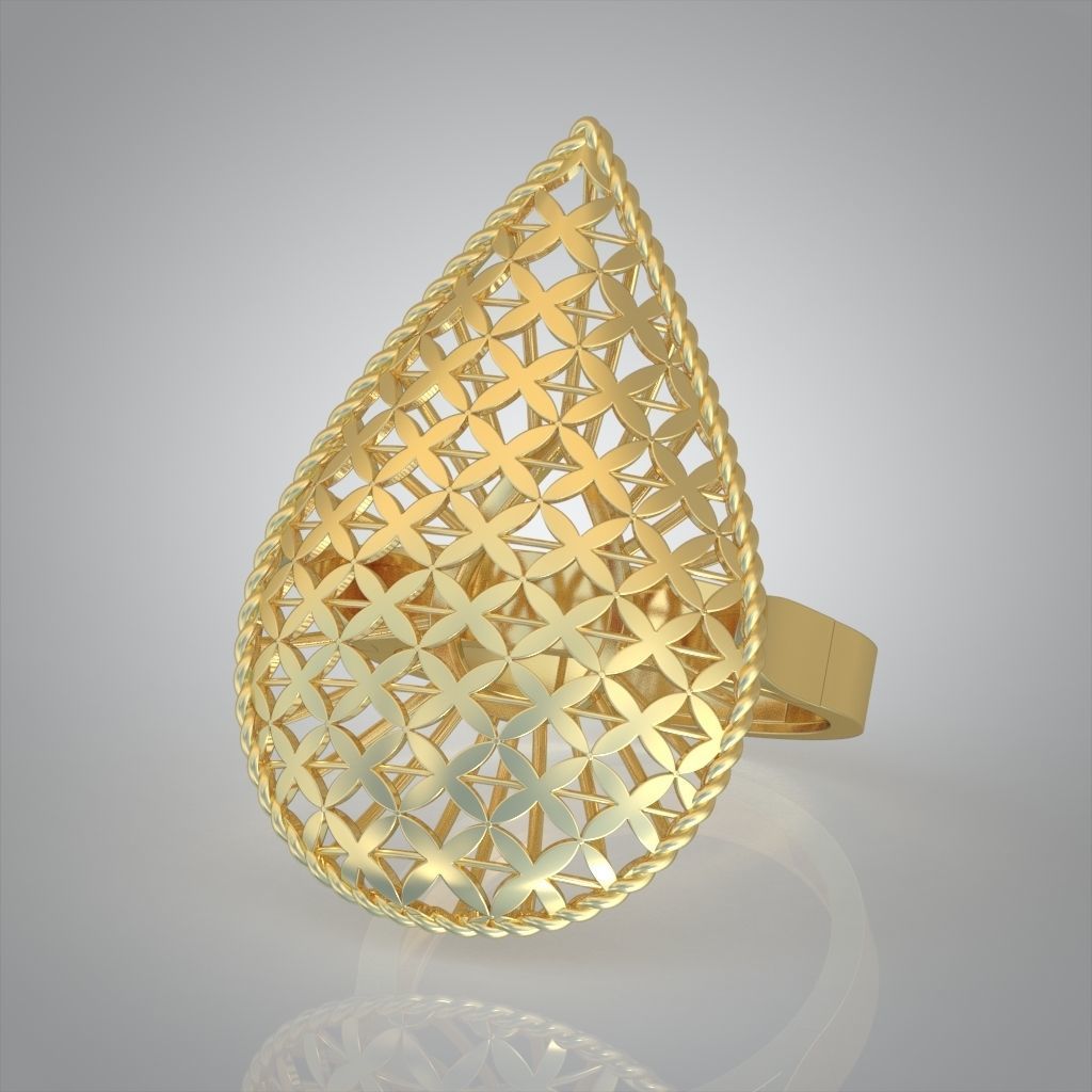 Diamond ring 0497 3D printable model 3D print model_7