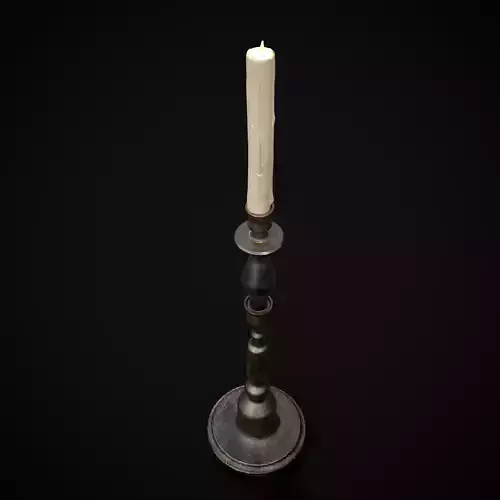 Rusting Column Candle Stick Low-poly 3D model