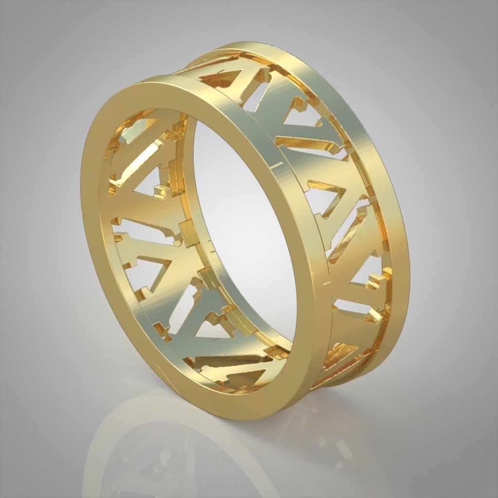 Diamond ring 0499 3D printable model 3D print model_8