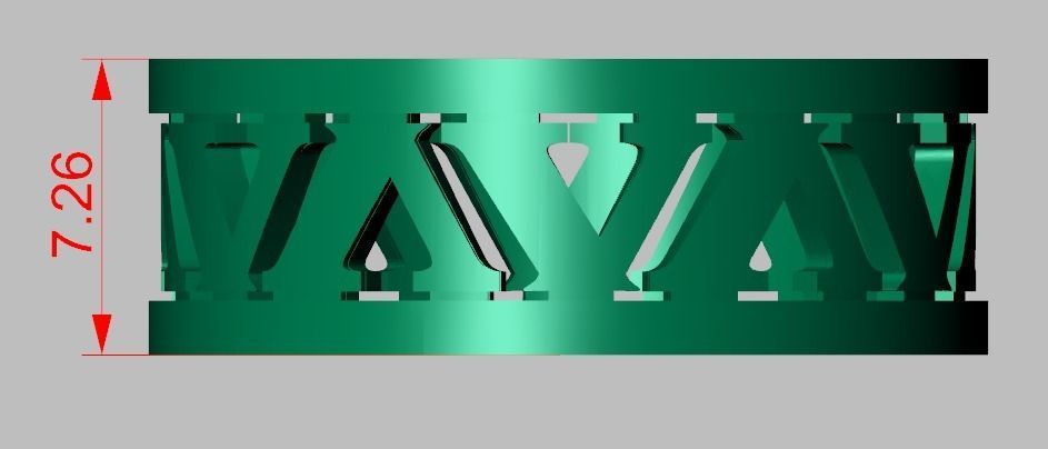 Diamond ring 0499 3D printable model 3D print model_13