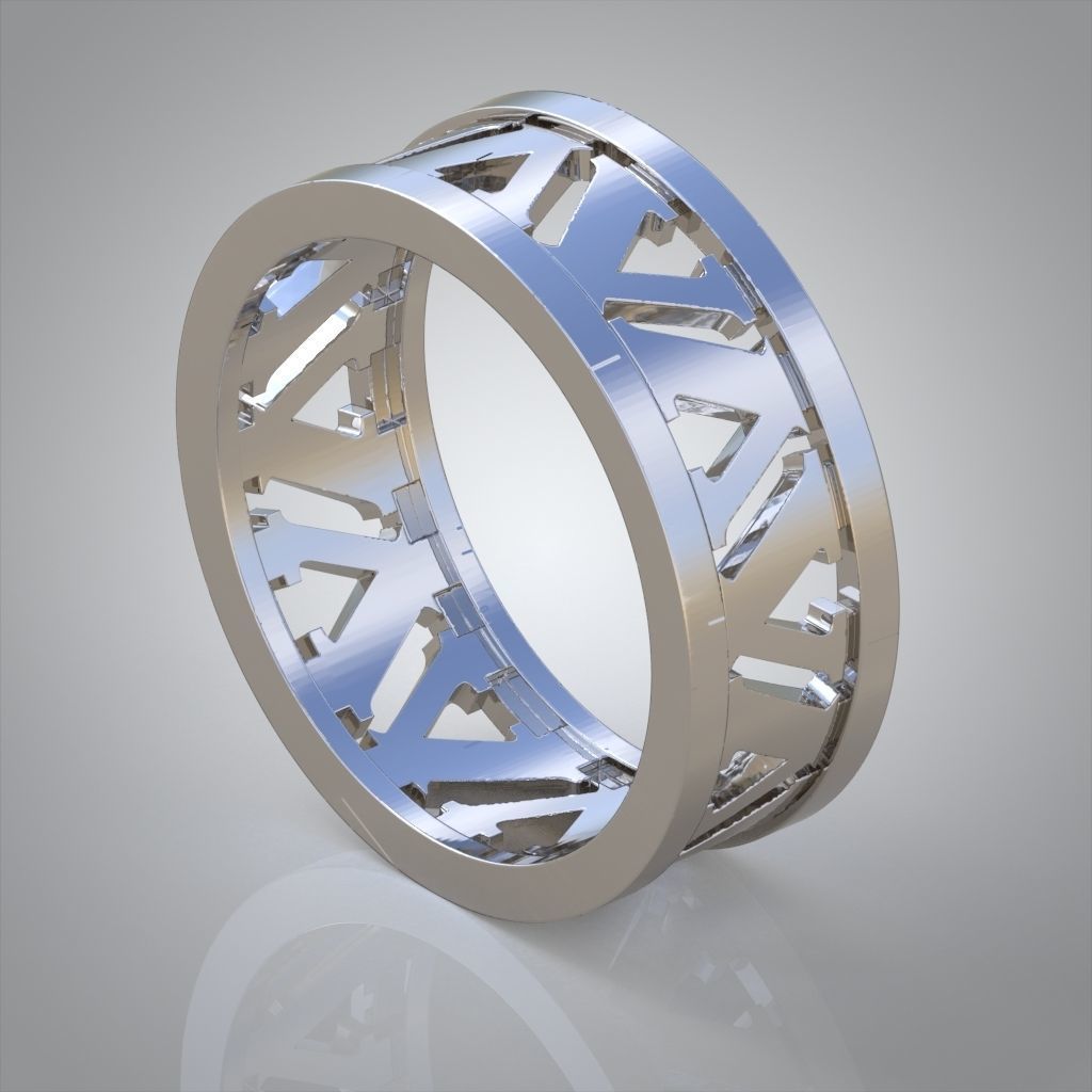 Diamond ring 0499 3D printable model 3D print model_9