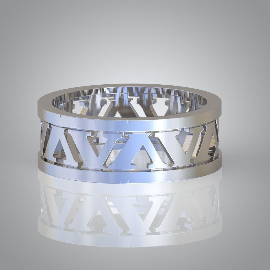 Diamond ring 0499 3D printable model 3D print model_1