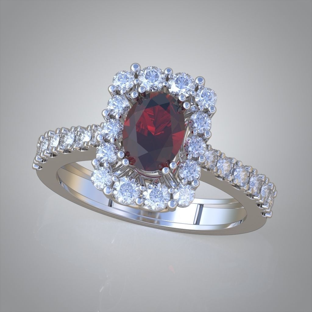 Diamond ring 0502 3D printable model10 3D print model_1