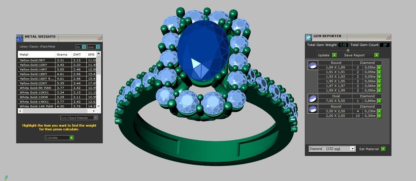 Diamond ring 0502 3D printable model10 3D print model_16