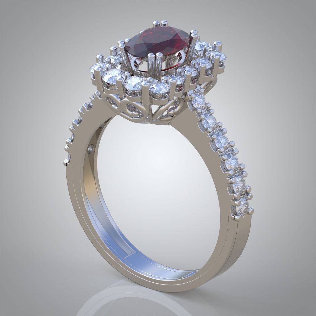 Diamond ring 0502 3D printable model10 3D print model_3