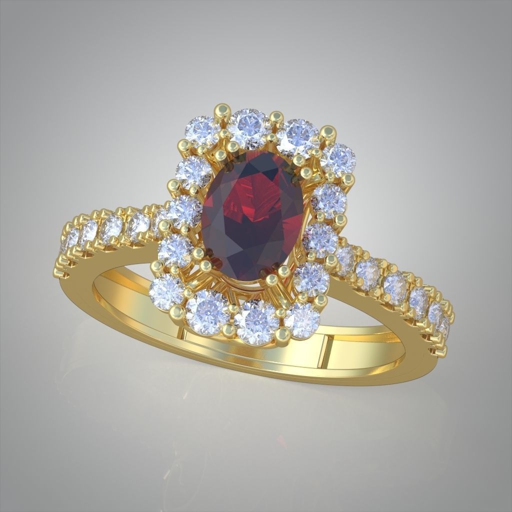 Diamond ring 0502 3D printable model10 3D print model_2