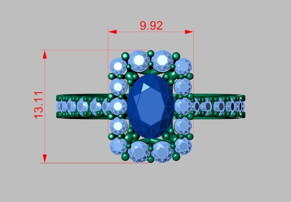 Diamond ring 0502 3D printable model10 3D print model_15