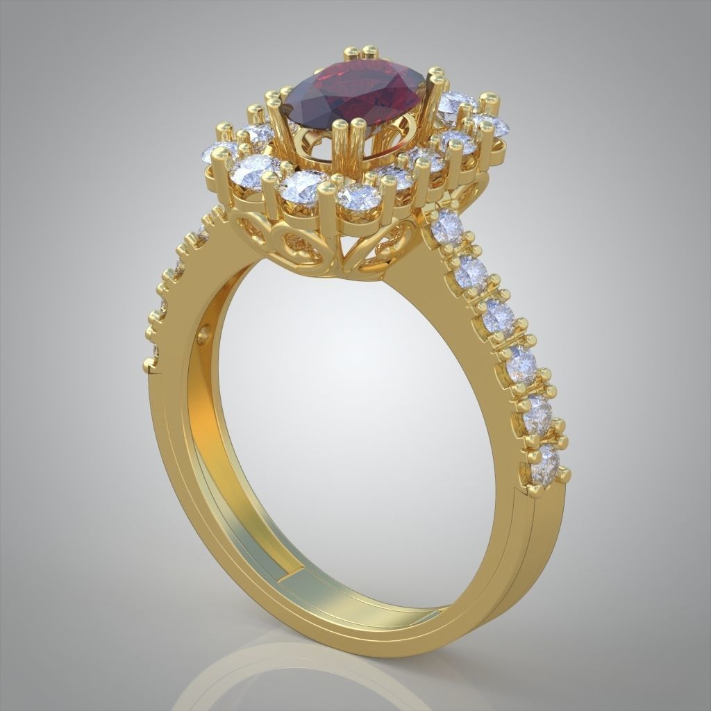 Diamond ring 0502 3D printable model10 3D print model_4