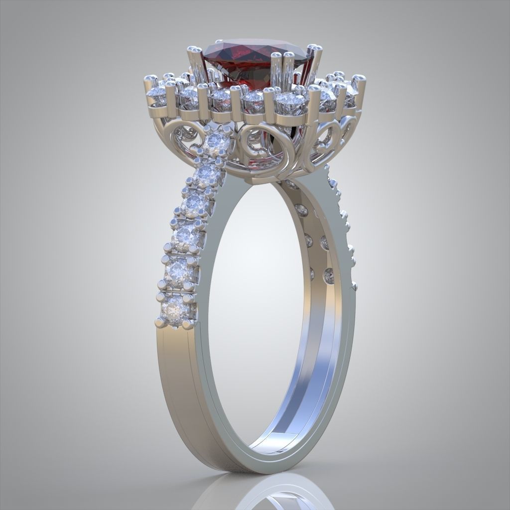 Diamond ring 0502 3D printable model10 3D print model_6
