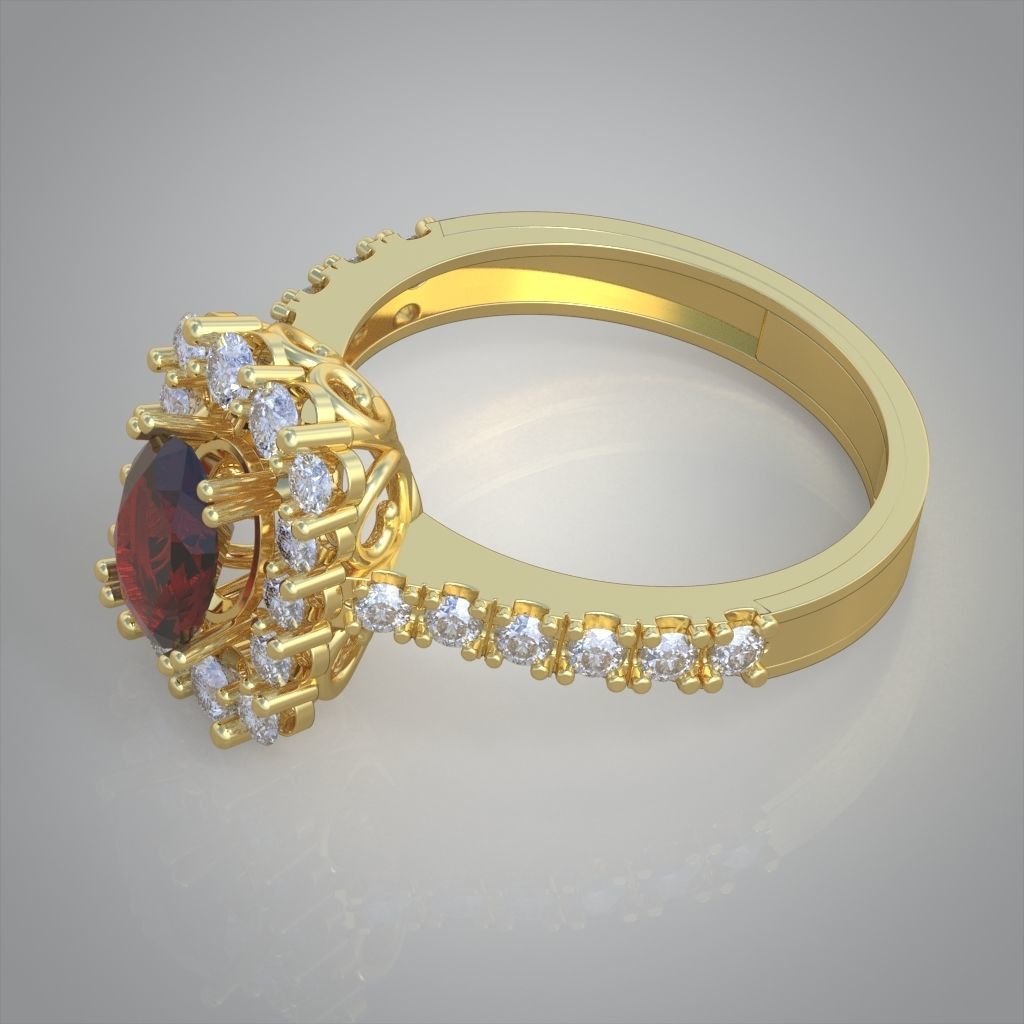 Diamond ring 0502 3D printable model10 3D print model_8