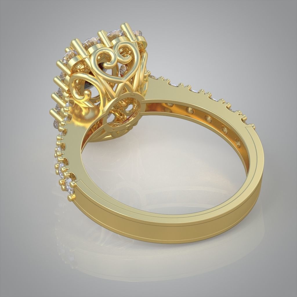 Diamond ring 0502 3D printable model10 3D print model_11