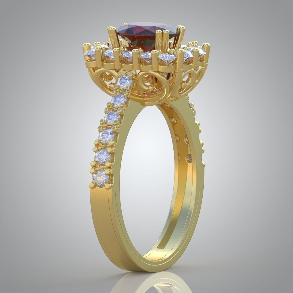 Diamond ring 0502 3D printable model10 3D print model_5