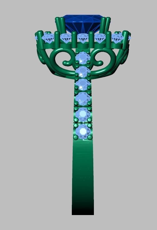 Diamond ring 0502 3D printable model10 3D print model_14