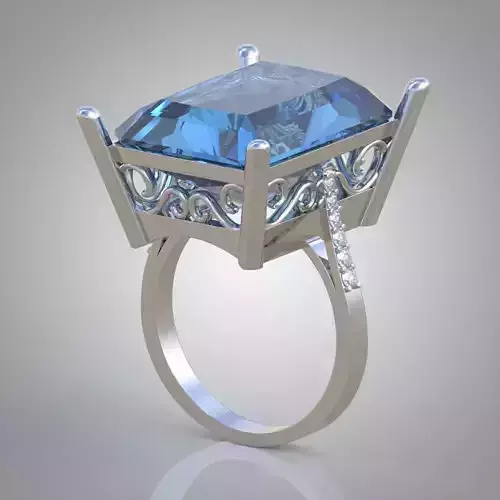 Diamond ring 0503 3D printable model Free 3D print model