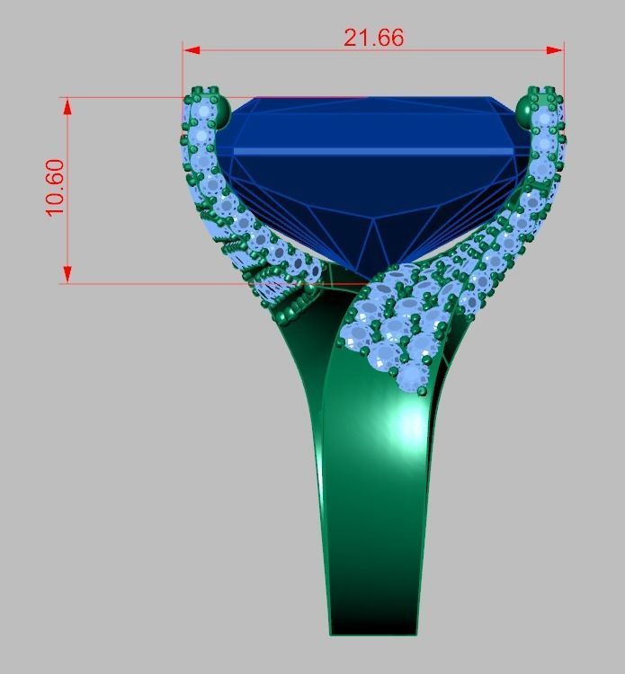 Diamond ring 0504 3D printable model 15 3D print model_15
