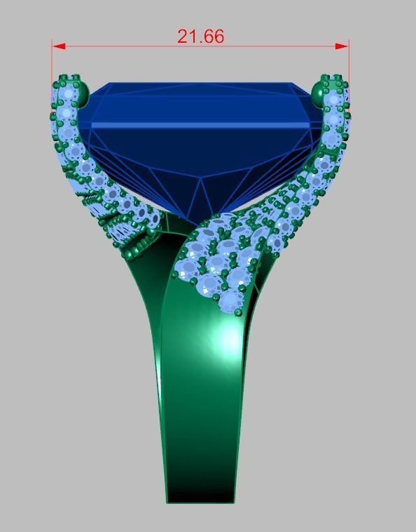 Diamond ring 0504 3D printable model 15 3D print model_14