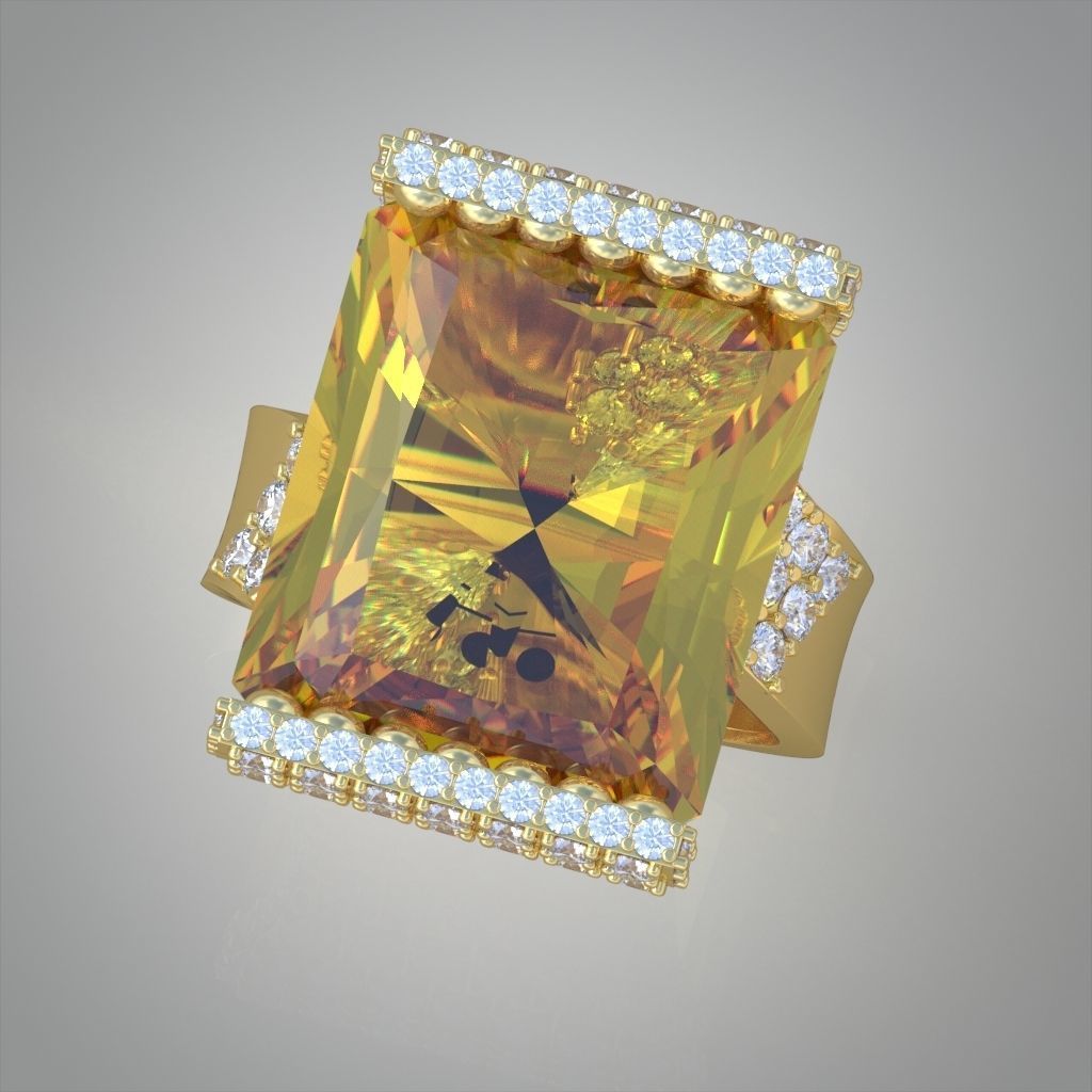 Diamond ring 0504 3D printable model 15 3D print model_2