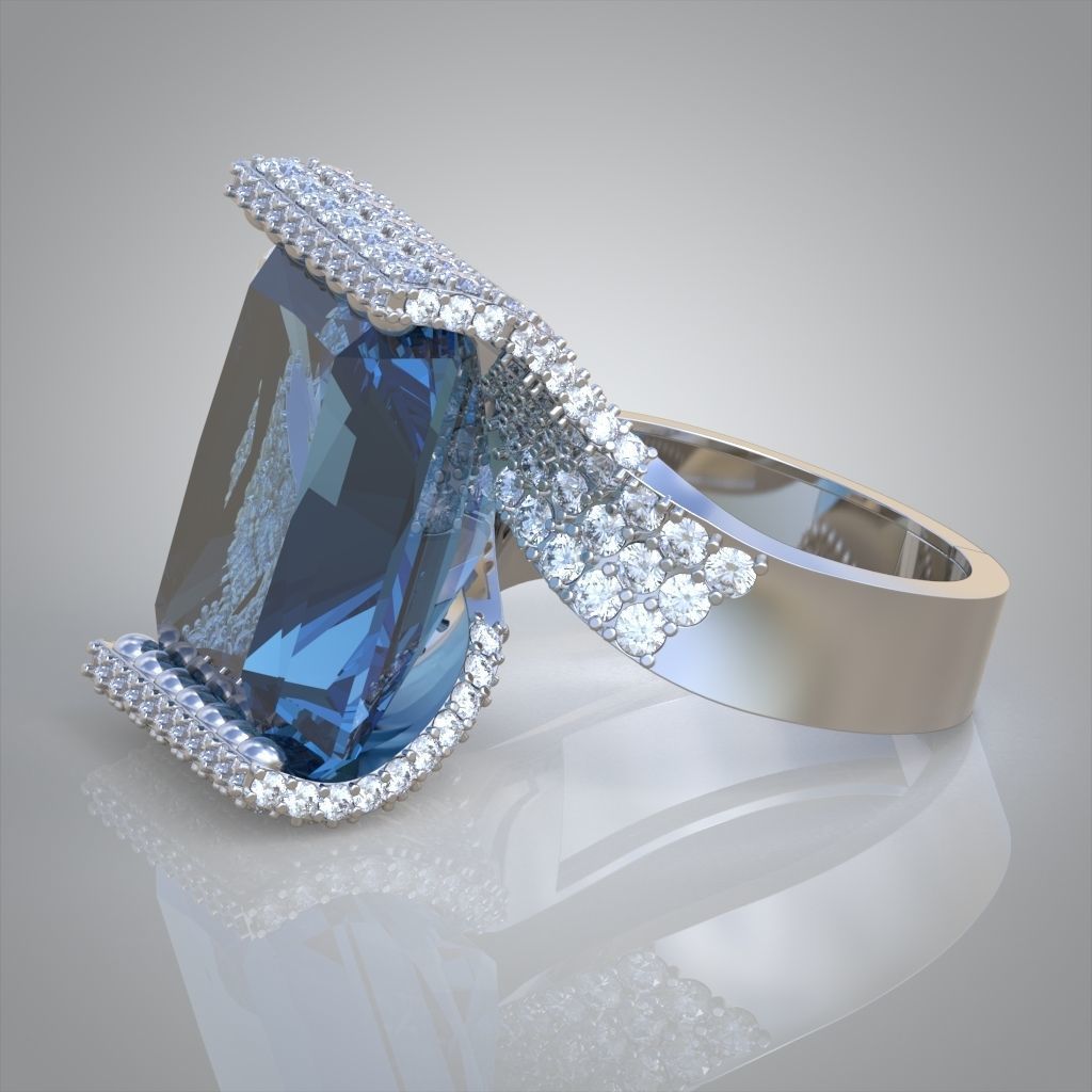 Diamond ring 0504 3D printable model 15 3D print model_9