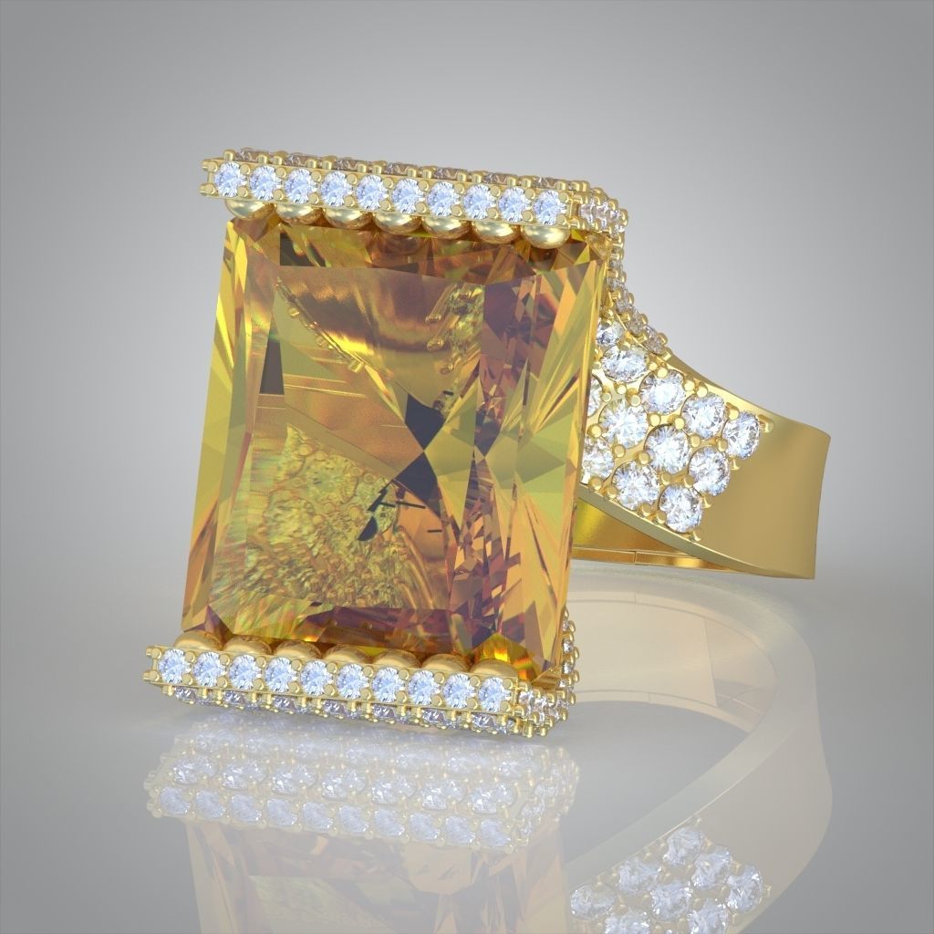 Diamond ring 0504 3D printable model 15 3D print model_7