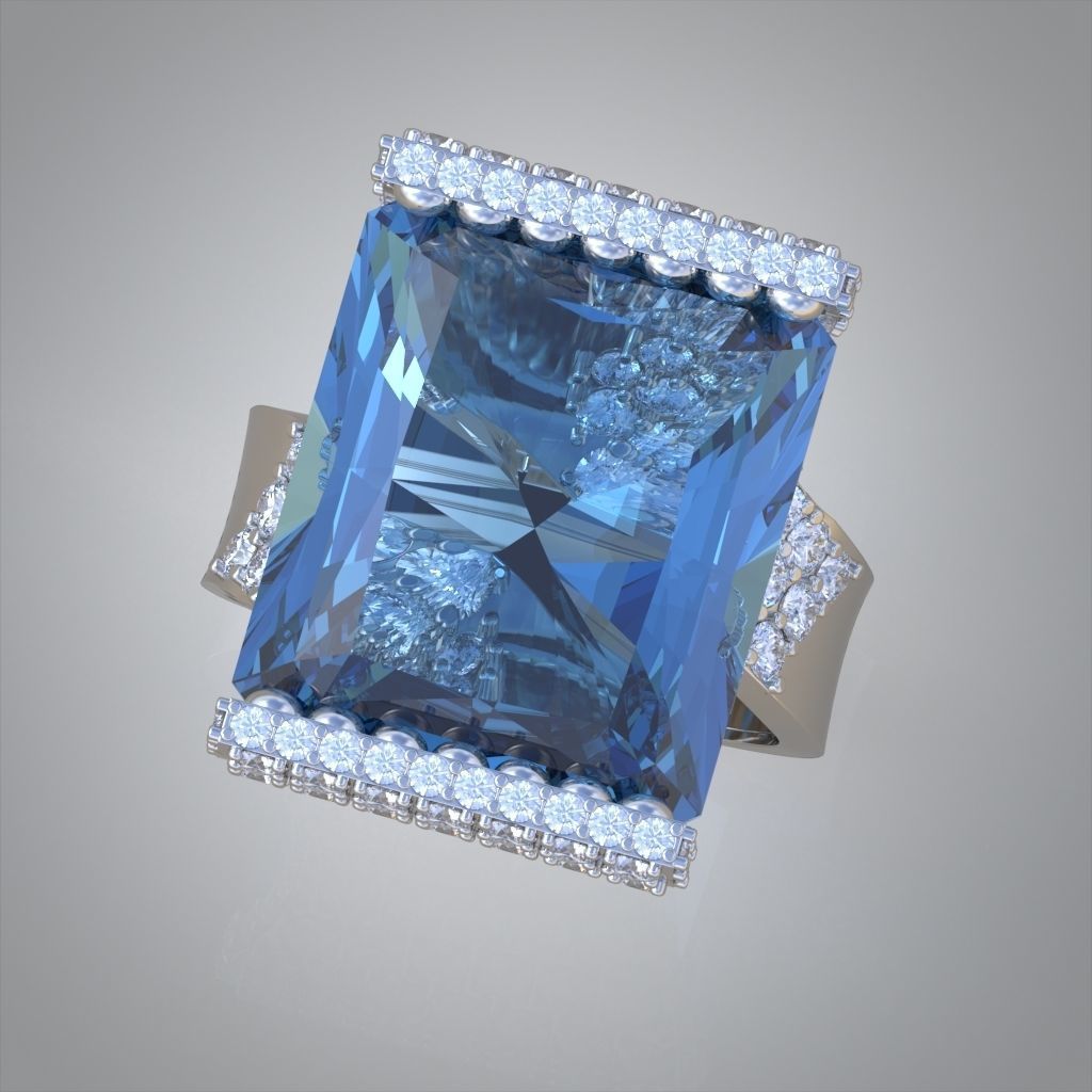 Diamond ring 0504 3D printable model 15 3D print model_3