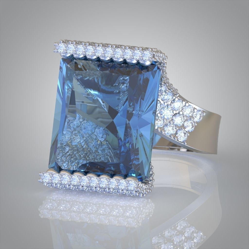 Diamond ring 0504 3D printable model 15 3D print model_6