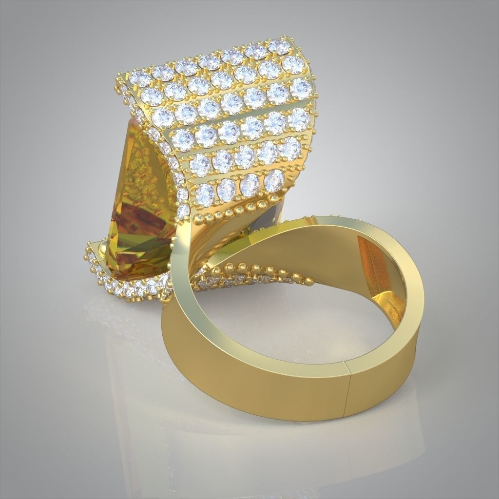 Diamond ring 0504 3D printable model 15 3D print model_11