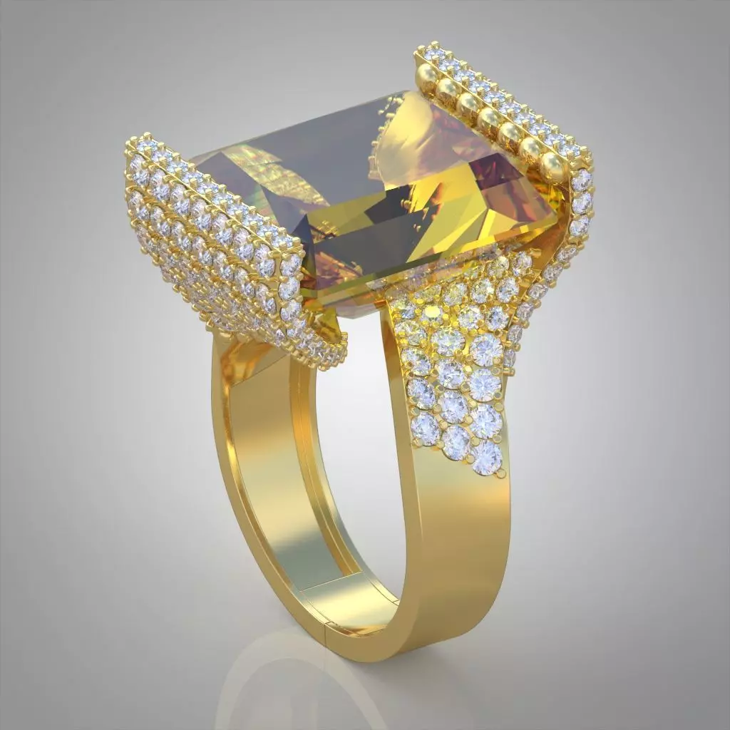 Diamond ring 0504 3D printable model 15 3D print model_0