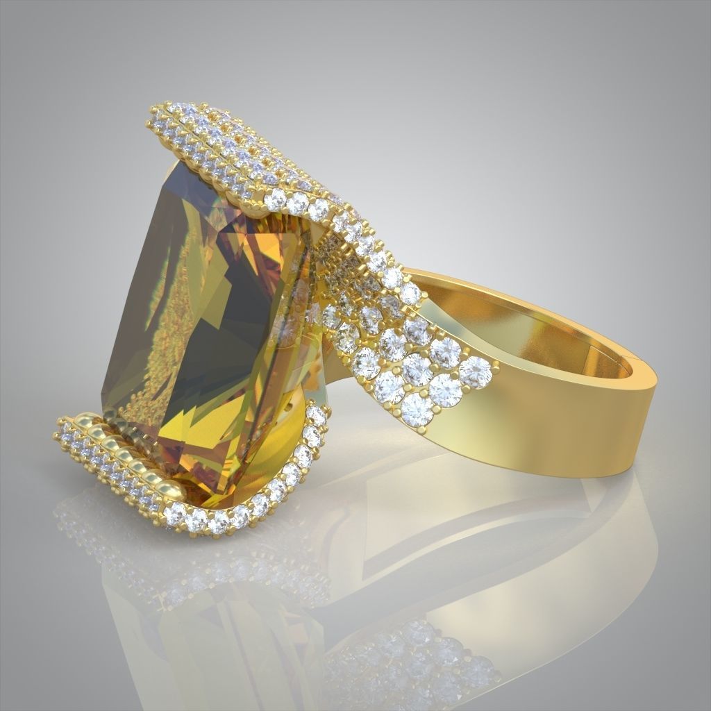 Diamond ring 0504 3D printable model 15 3D print model_8